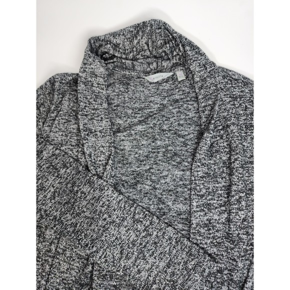 Athleta Black‎ White Flowy Wrap Modal Sweater Size XS